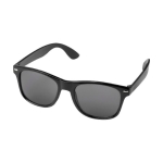 Recycled plastic sunglasses with smoky UV400 lenses black colour