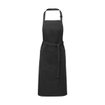 Cotton and polyester apron with adjustable strap, 240 g/m² black colour