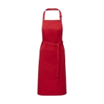 Cotton and polyester apron with adjustable strap, 240 g/m² red colour