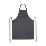 Cotton and polyester apron with adjustable strap, 240 g/m² dark grey colour