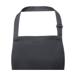 Cotton and polyester apron with adjustable strap, 240 g/m² dark grey colour