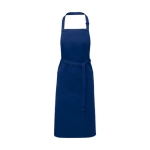 Cotton and polyester apron with adjustable strap, 240 g/m² navy-blue colour