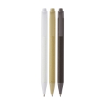 Pen made from sustainable materials with black ink light brown colour