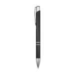 Recycled aluminium pen with glossy finish and black ink black colour