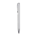 Recycled aluminium pen with glossy finish and black ink silver colour