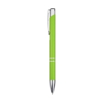 Recycled aluminium pen with glossy finish and black ink lime colour