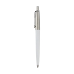 Elegant recycled pen with blue ink refill, Parker Jotter white colour