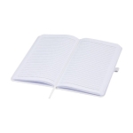 Eco-friendly materials notebook with hardcover, A5 lined white colour