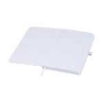 Eco-friendly materials notebook with hardcover, A5 lined white colour