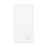 Lightweight and thin power bank with two outputs, 4,000 mAh white colour