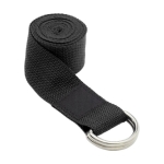 Eco-friendly recycled polyester yoga strap with case black colour