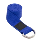 Eco-friendly recycled polyester yoga strap with case blue colour