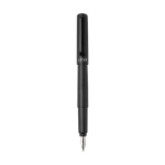 Recycled aluminium pen with matte finish and black ink black colour