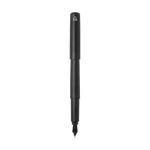 Recycled aluminium pen with matte finish and black ink black colour