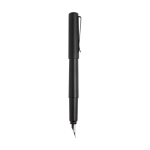 Recycled aluminium pen with matte finish and black ink black colour