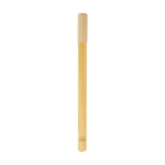 Bamboo pen with cap and endless writing function natural colour