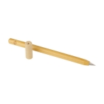 Bamboo pen with cap and endless writing function natural colour