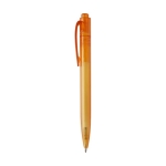 Ocean-derived recycled plastic pen with black ink orange colour