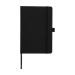 Notebook made from ocean-recycled plastic, A5 lined black colour