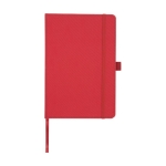 Notebook made from ocean-recycled plastic, A5 lined red colour