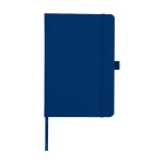 Notebook made from ocean-recycled plastic, A5 lined navy-blue colour