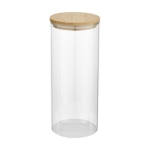 Large glass food jar with bamboo lid, 940 ml natural colour