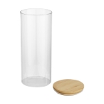 Large glass food jar with bamboo lid, 940 ml natural colour