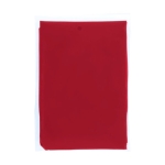 Disposable recycled plastic poncho with hood, one size red colour