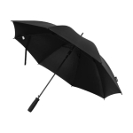 Automatic pongee umbrella made from recycled material, 8 panels, Ø85 black colour