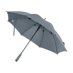 Automatic pongee umbrella made from recycled material, 8 panels, Ø85 grey colour