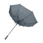 Automatic pongee umbrella made from recycled material, 8 panels, Ø85 grey colour