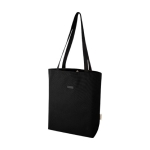 Versatile recycled cotton GRS bag with laptop pocket, 15'' black colour