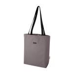 Versatile recycled cotton GRS bag with laptop pocket, 15'' grey colour