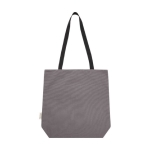 Versatile recycled cotton GRS bag with laptop pocket, 15'' grey colour