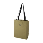 Versatile recycled cotton GRS bag with laptop pocket, 15'' green colour