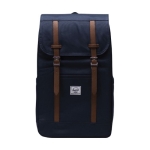 Recycled Herschel Retreat™ backpack for laptops, 15'' multiuse navy-blue colour