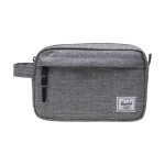 Recycled Herschel Chapter toiletry bag with front pocket and handle grey colour