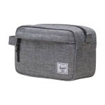 Recycled Herschel Chapter toiletry bag with front pocket and handle grey colour