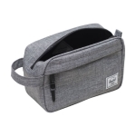 Recycled Herschel Chapter toiletry bag with front pocket and handle grey colour