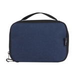 RPET case with carabiner, ideal for electronic gadgets navy-blue colour