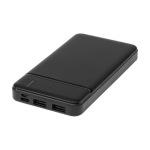 Recycled plastic power bank with fast charging, 10,000 mAh black colour