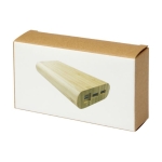 Bamboo power bank with LED and touch button, 20,000 mAh natural colour