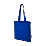 Recycled cotton GRS bag with long handles, 140 g/m² royal blue colour