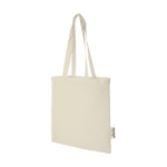 Recycled cotton GRS bag with long handles, 140 g/m² natural colour