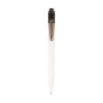 Two-tone pen made from recycled marine plastic, black ink black colour