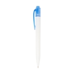 Two-tone pen made from recycled marine plastic, black ink blue colour