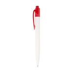 Two-tone pen made from recycled marine plastic, black ink red colour