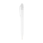 Two-tone pen made from recycled marine plastic, black ink white colour