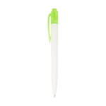 Two-tone pen made from recycled marine plastic, black ink light-green colour