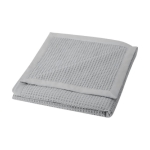 Waffle-style cotton blanket with border, 300 g/m² grey colour